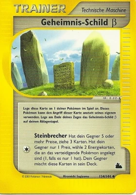 Geheimnis-Schild ß - 134