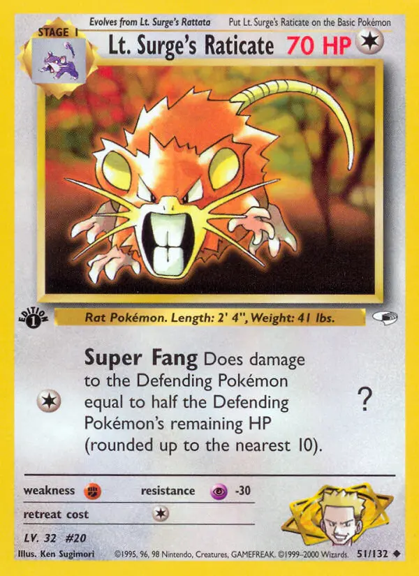 Lt. Surge's Raticate - 51