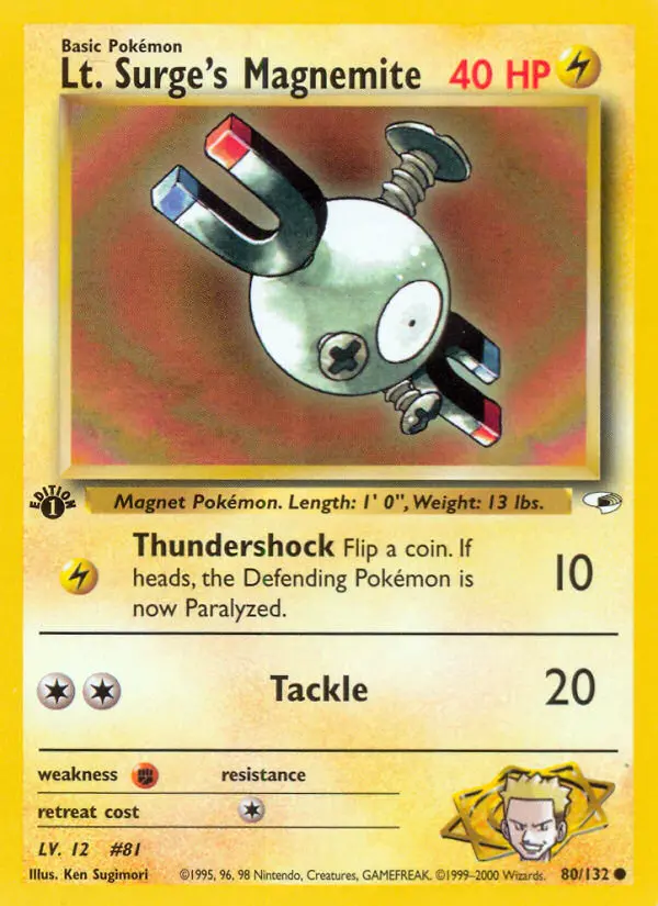 Lt. Surge's Magnemite - 80