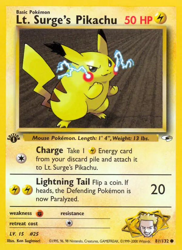 Lt. Surge's Pikachu - 81