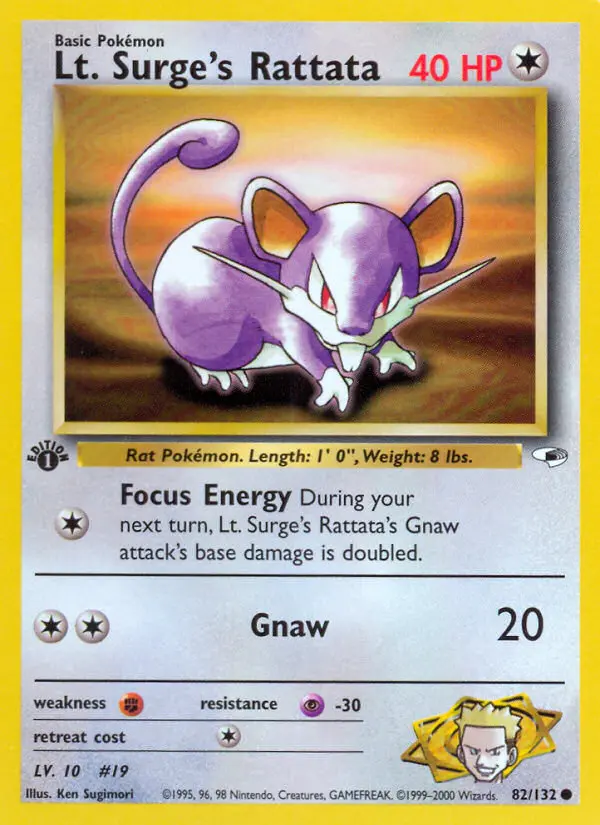 Lt. Surge's Rattata - 82