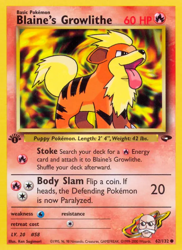 Blaine's Growlithe - 62