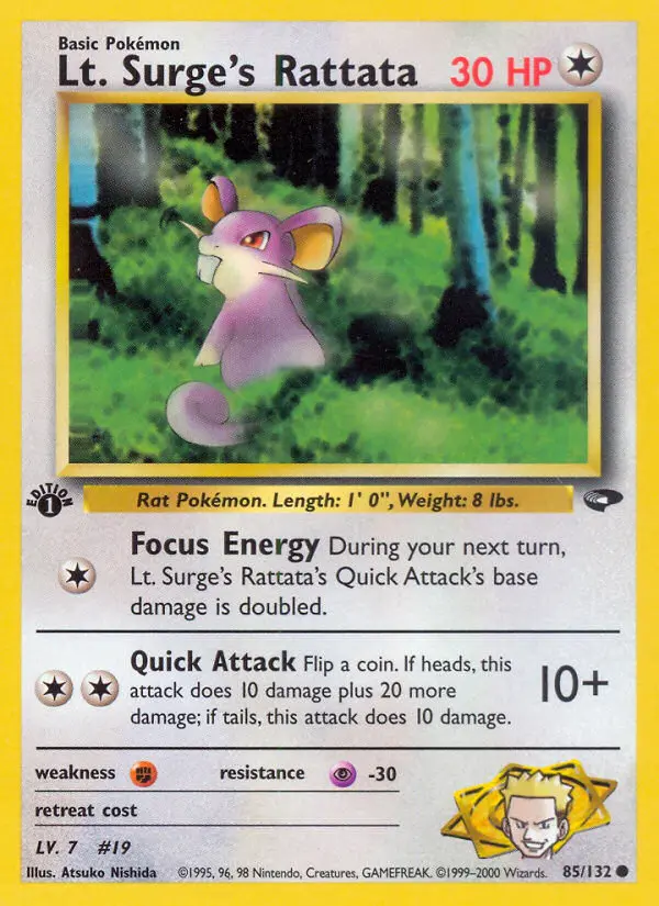 Lt. Surge's Rattata - 85