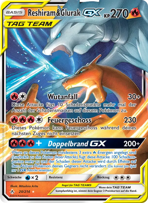 Reshiram & Glurak GX - 208