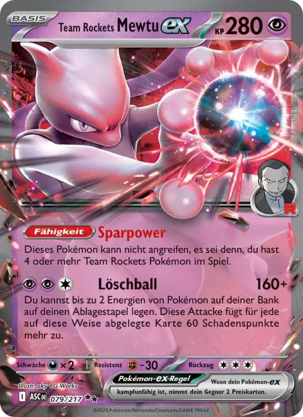 Team Rockets Mewtu-ex - 079