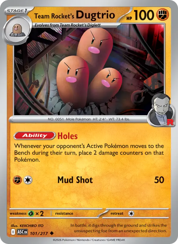 Team Rocket's Dugtrio - 101