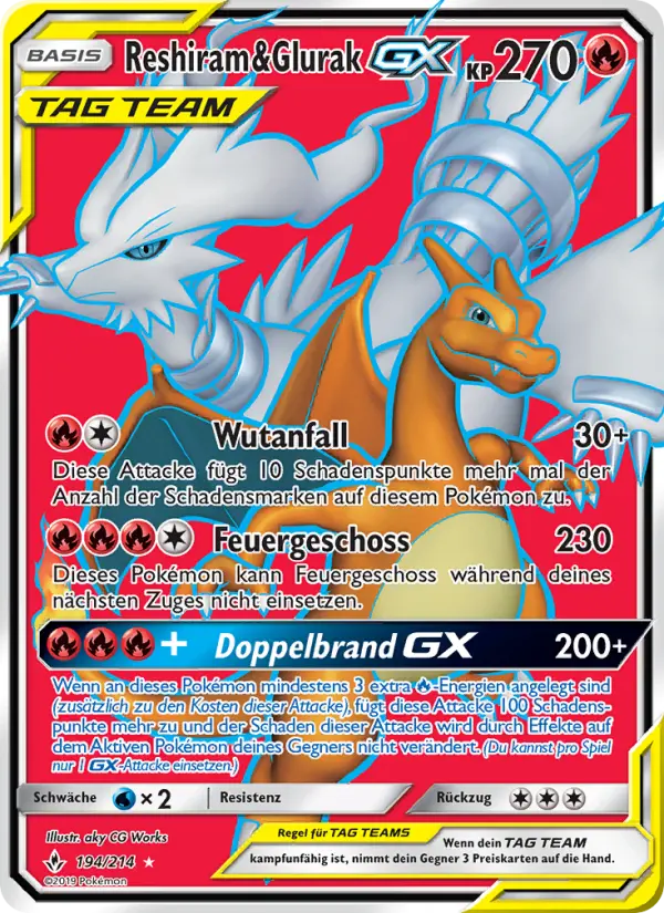 Reshiram & Glurak GX - 194