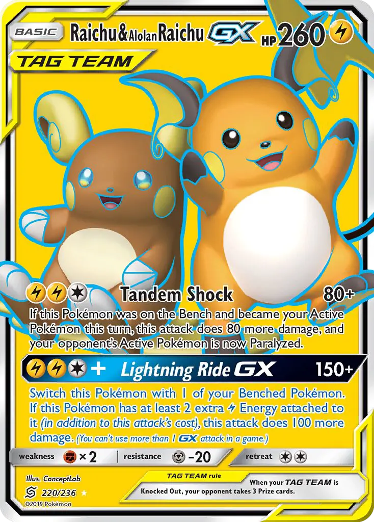 Raichu & Alolan Raichu GX - 220