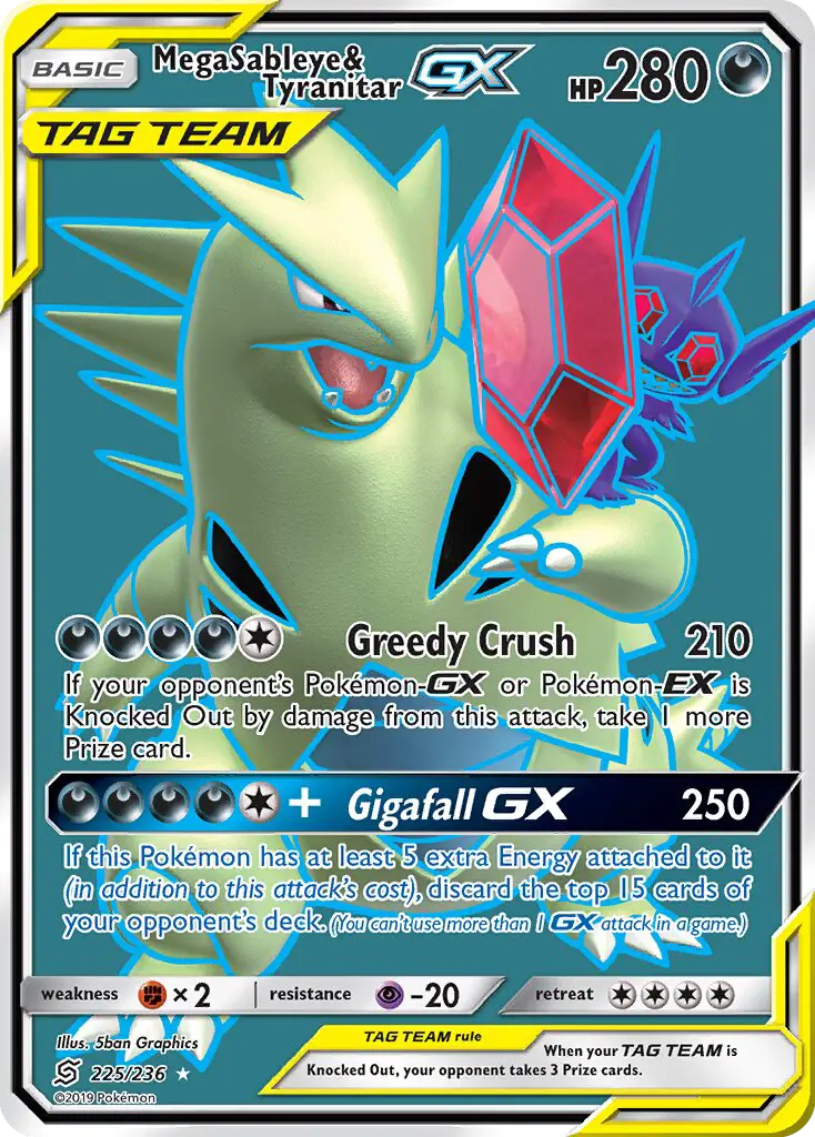 Mega Sableye & Tyranitar GX - 225