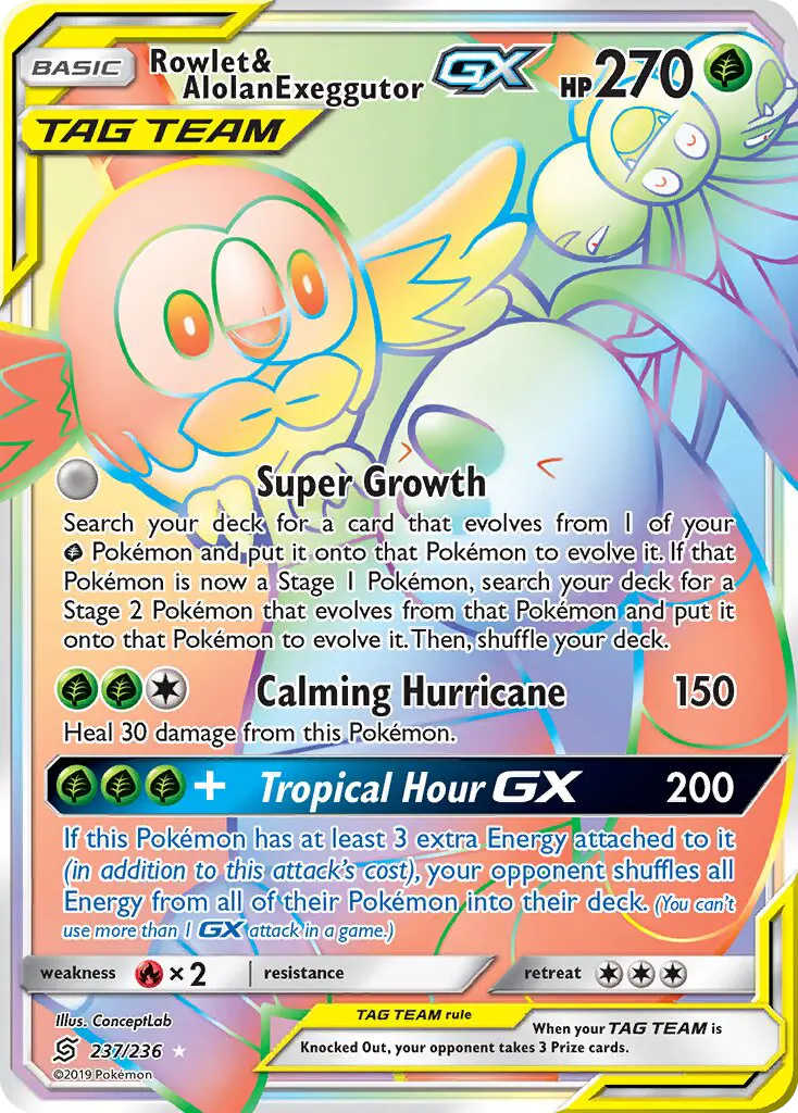 Rowlet & Alolan Exeggutor GX - 237