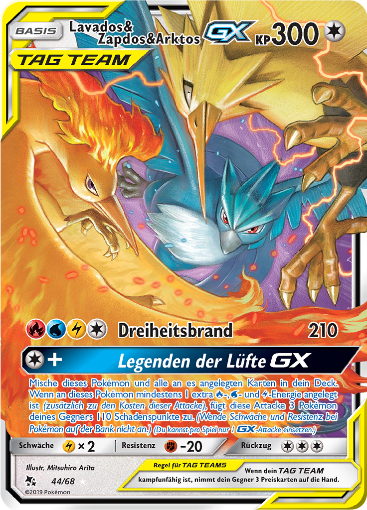 Moltres & Zapdos & Articuno GX - 44