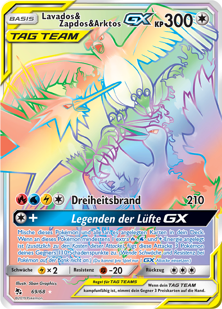 Moltres & Zapdos & Articuno GX - 69