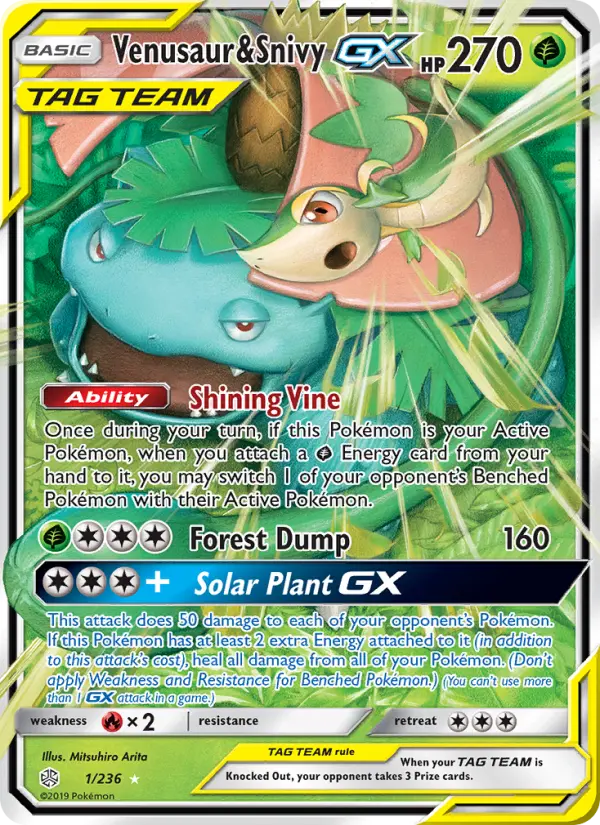 Venusaur & Snivy GX - 1
