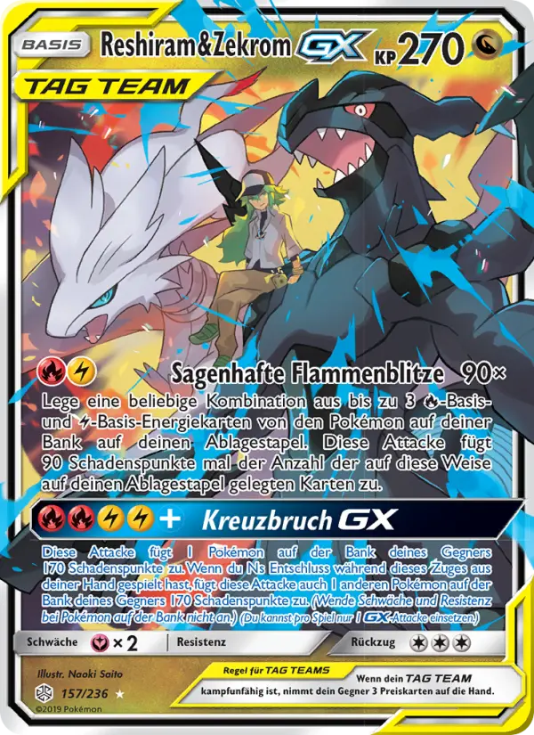 Reshiram & Zekrom GX - 157