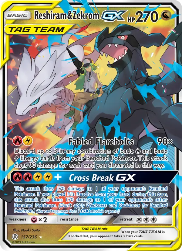 Reshiram & Zekrom GX - 157