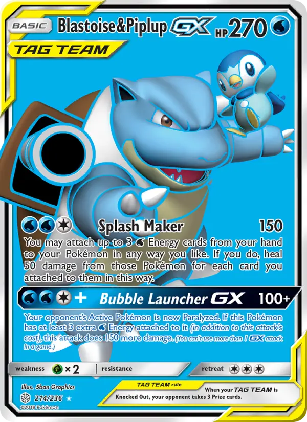 Blastoise & Piplup GX - 214