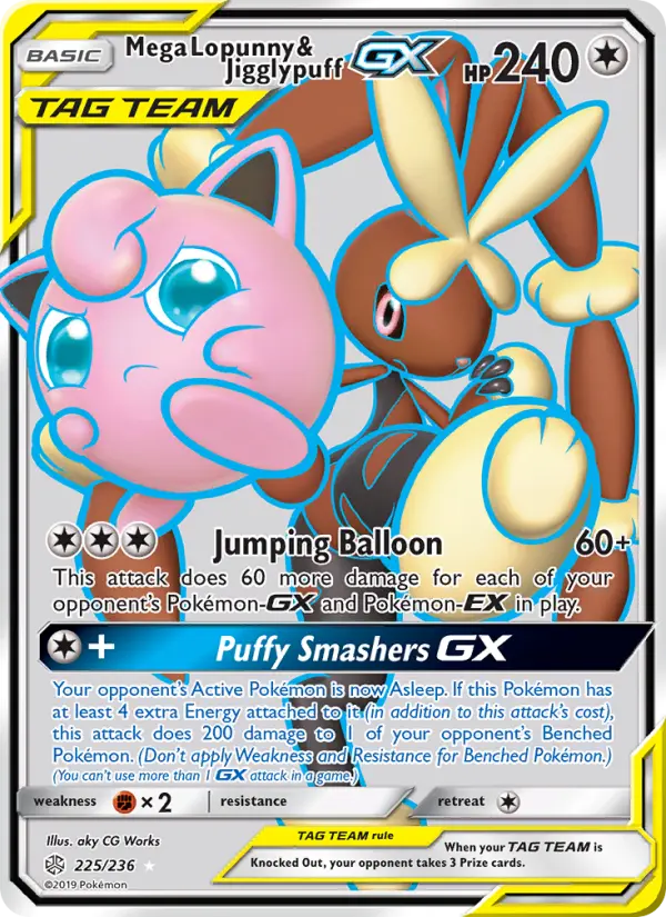 Mega Lopunny & Jigglypuff GX - 225