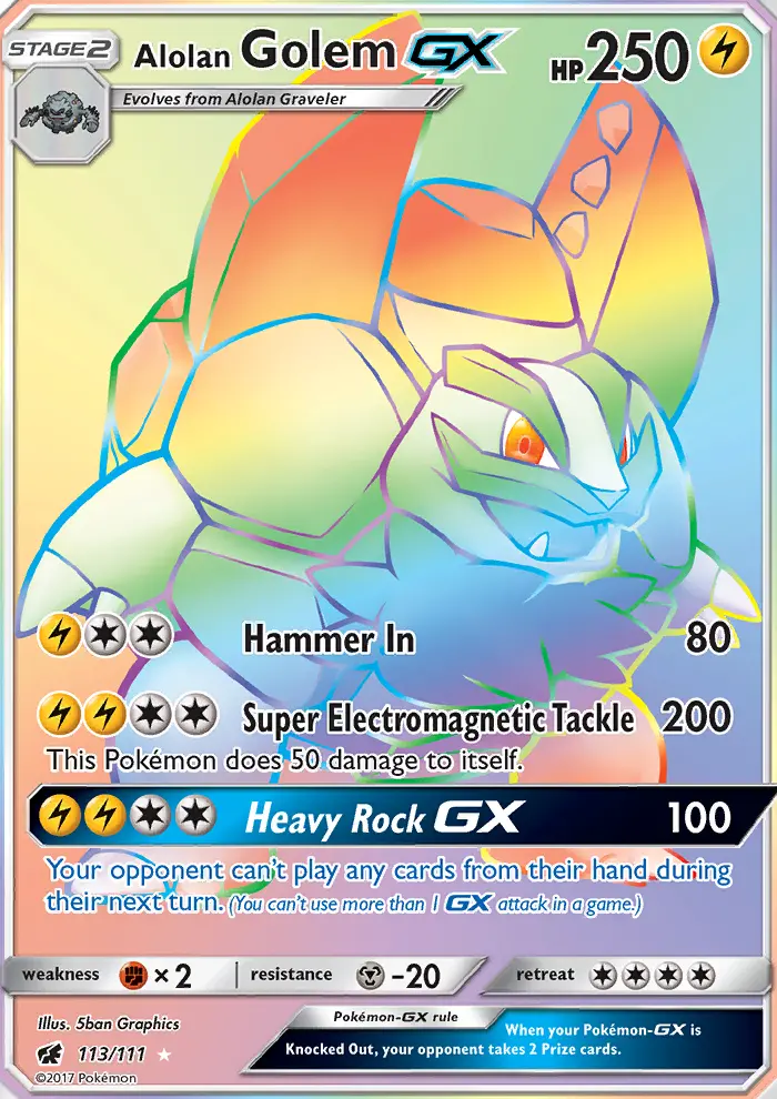 Alolan Golem GX - 113