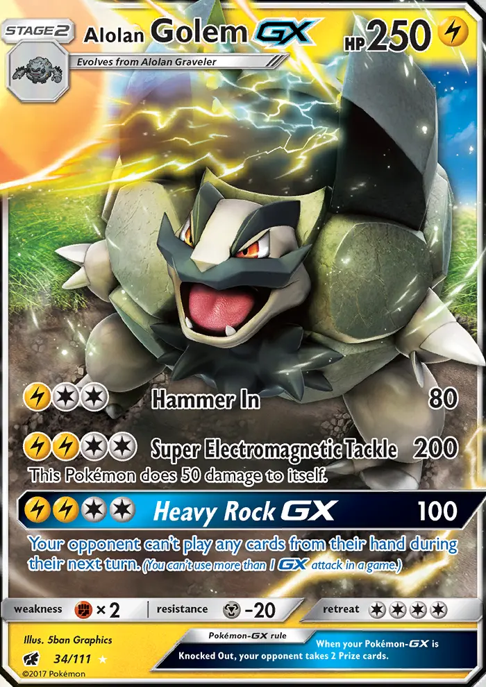 Alolan Golem GX - 34