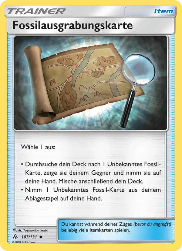 Fossilausgrabungskarte - 107