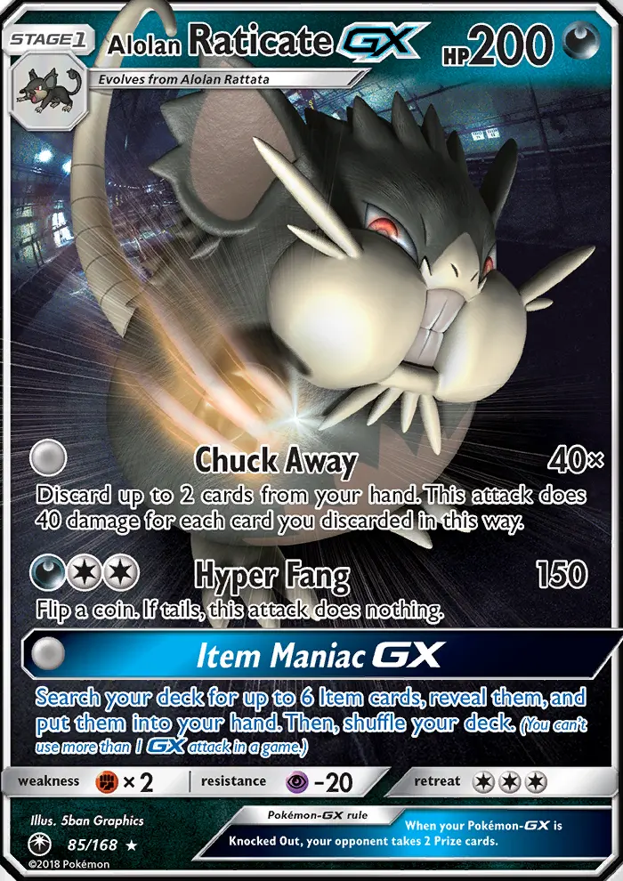Alolan Raticate GX - 85