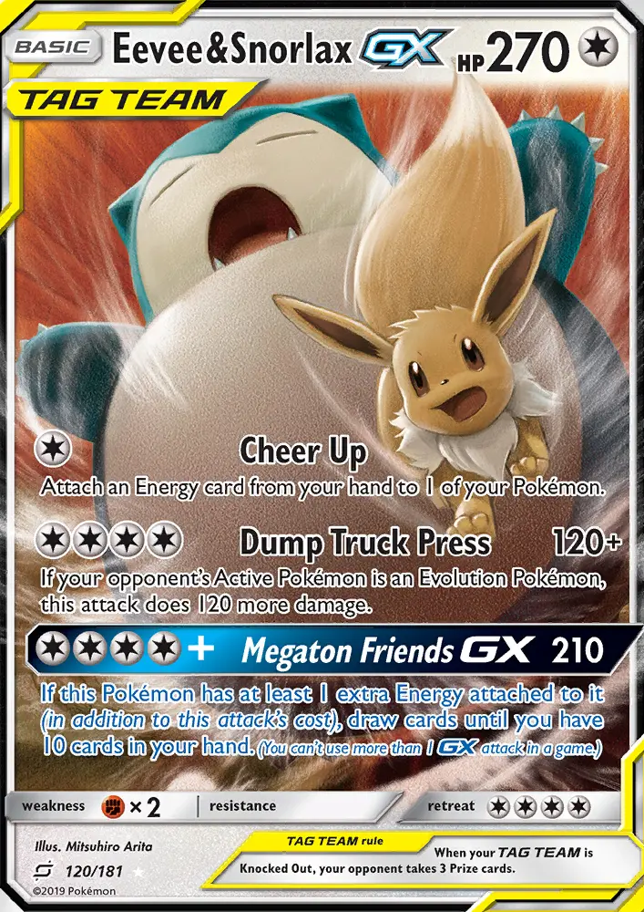 Eevee & Snorlax GX - 120