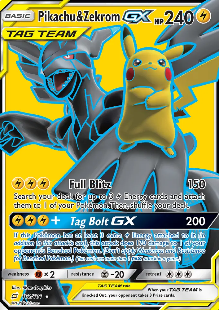 Pikachu & Zekrom GX - 162