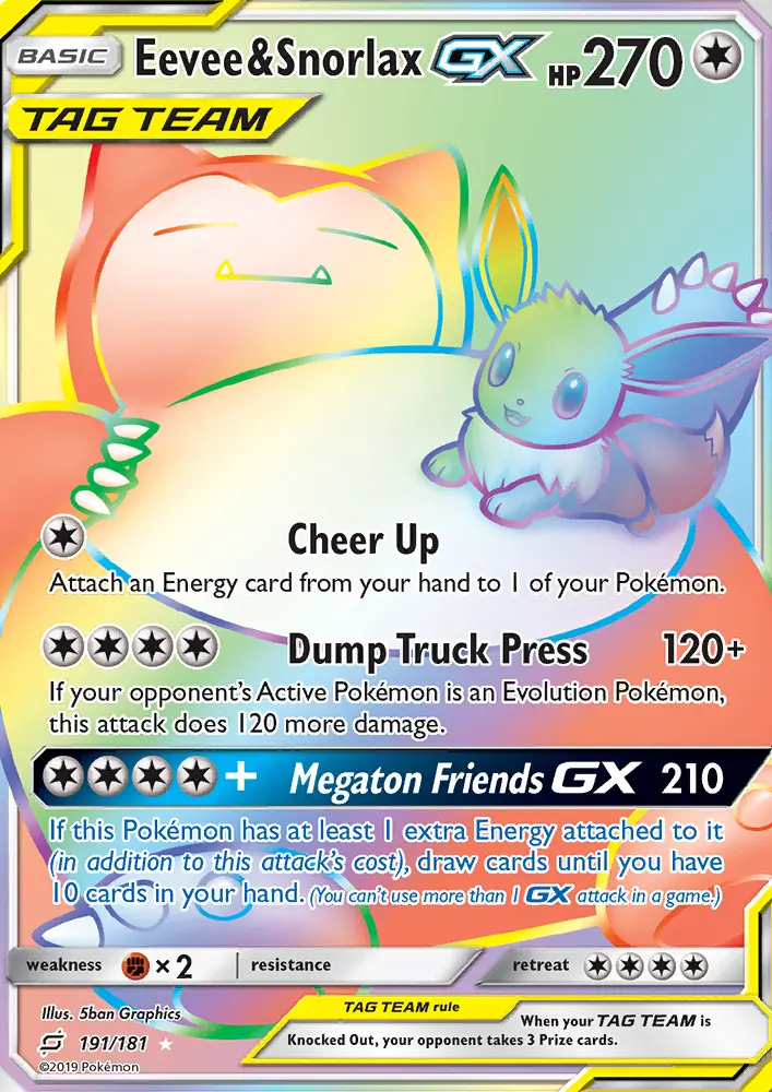 Eevee & Snorlax GX - 191