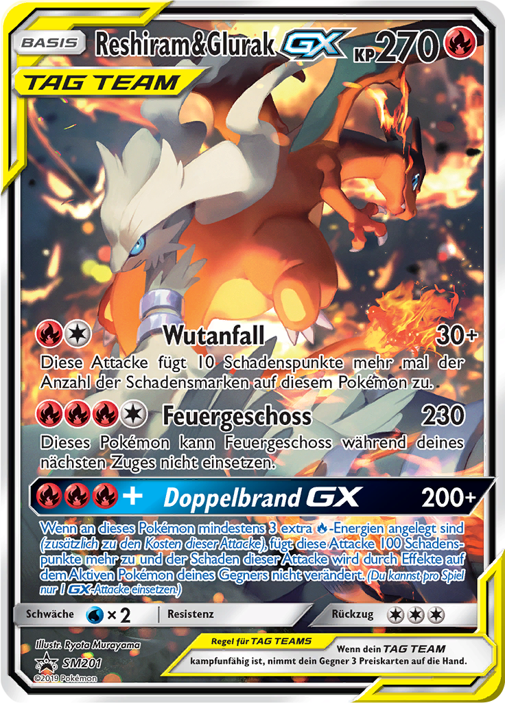 Reshiram & Glurak GX - SM201