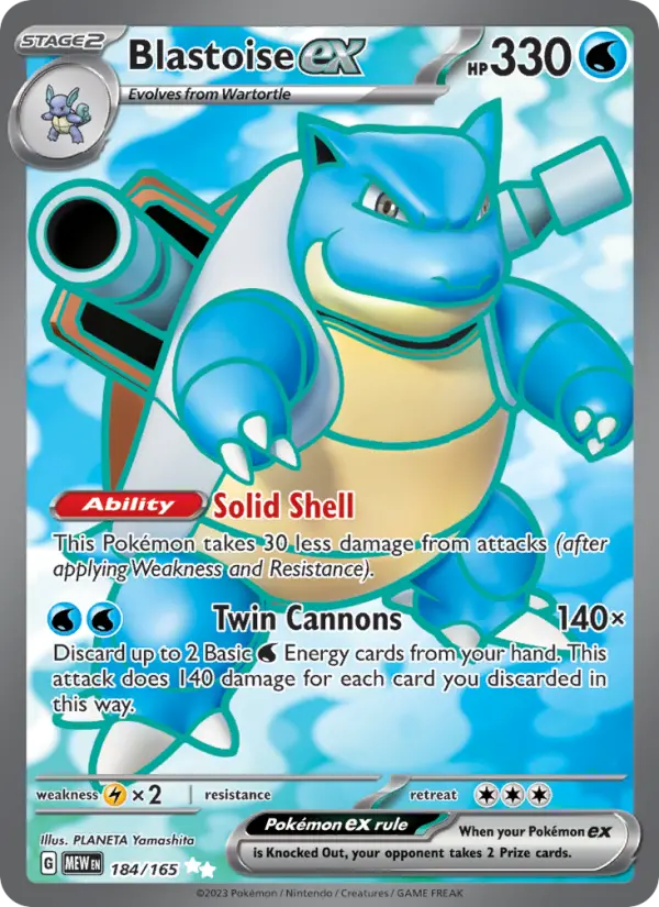 Blastoise ex - 184