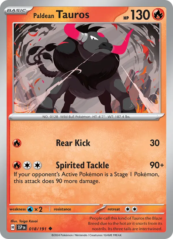 Paldean Tauros - 018