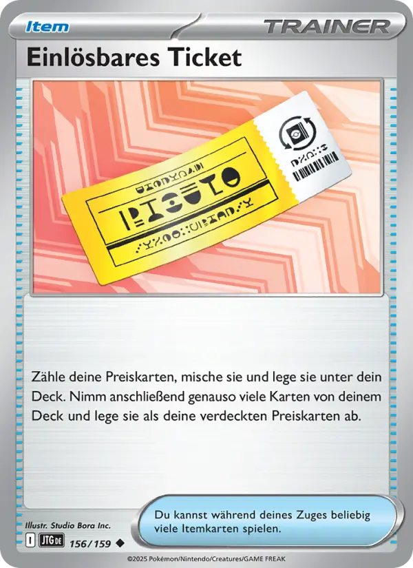 Einlösbares Ticket - 156