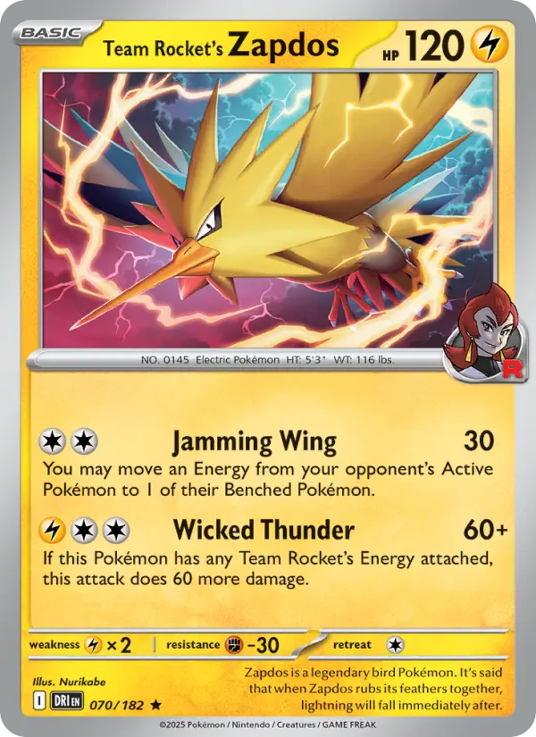 Team Rocket's Zapdos - 070