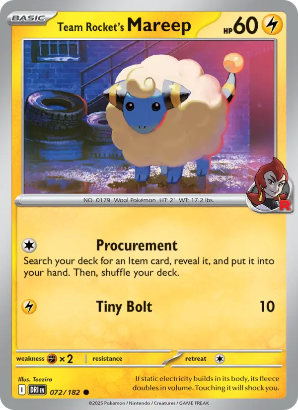 Team Rocket's Mareep - 072