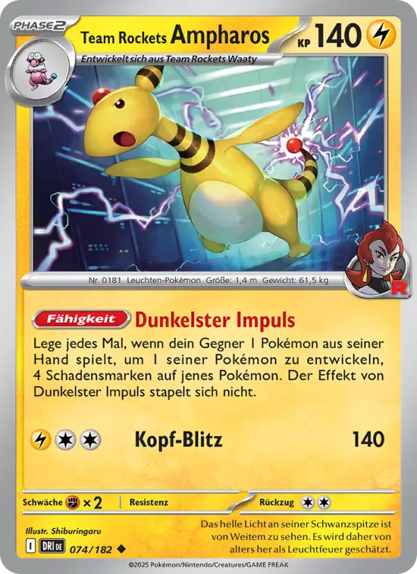 Team Rockets Ampharos - 074