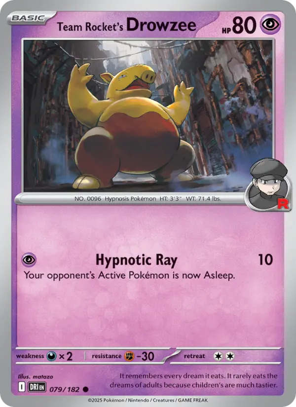 Team Rocket's Drowzee - 079