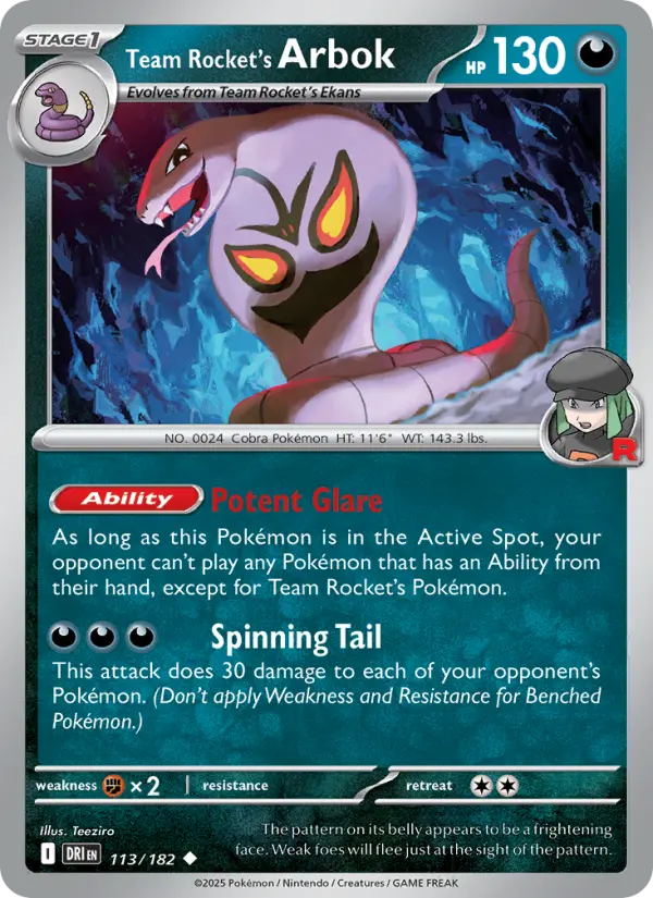 Team Rocket's Arbok - 113