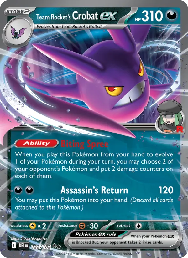 Team Rocket's Crobat ex - 122