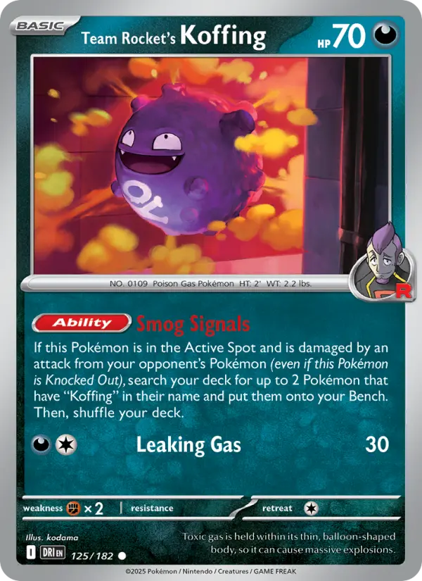 Team Rocket's Koffing - 125