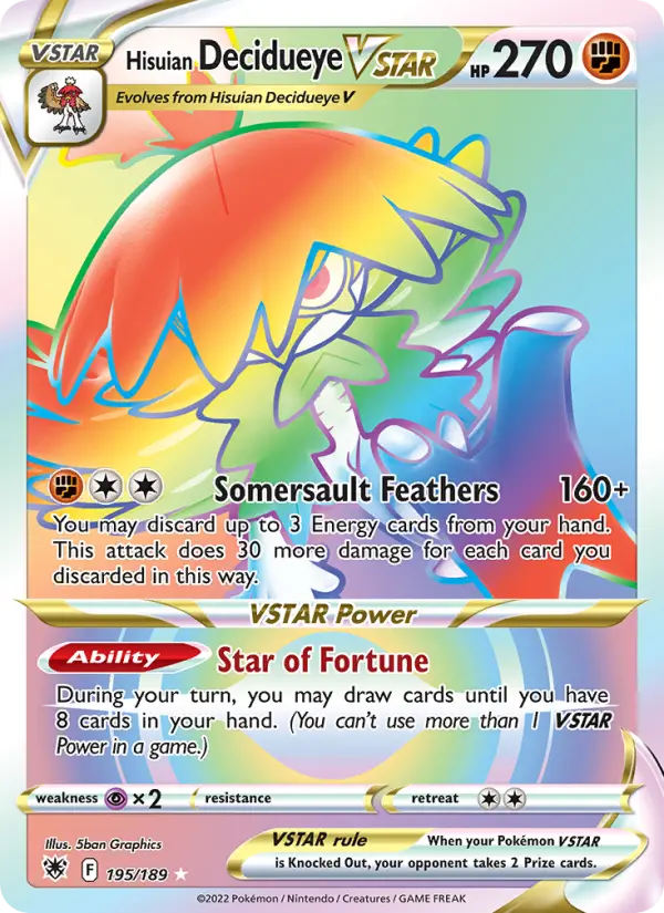 Hisuian Decidueye VSTAR - 195