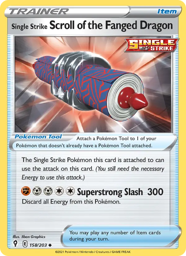 Single Strike Scroll of the Fanged Dragon - 158
