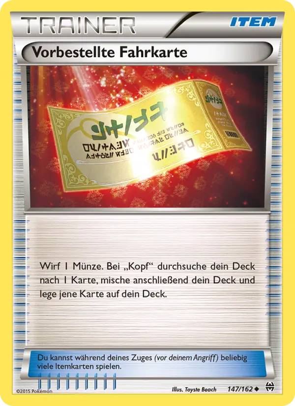 Vorbestellte Fahrkarte - 147